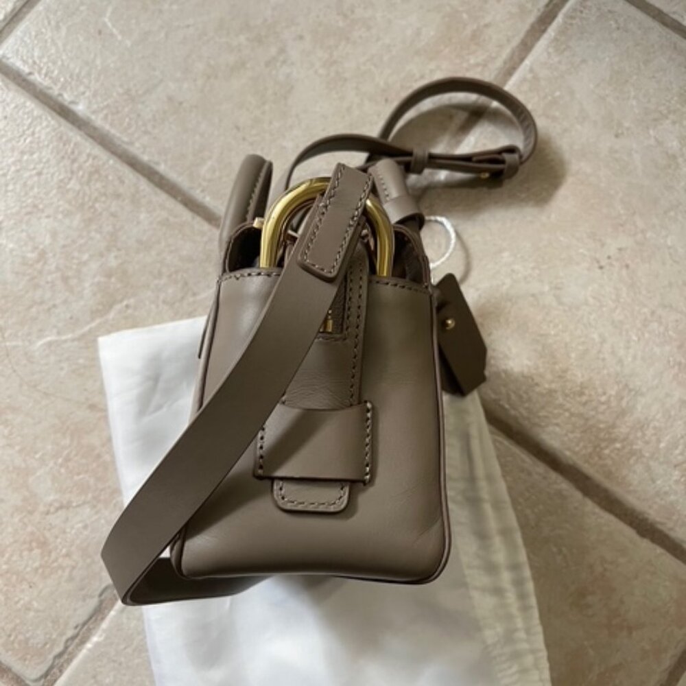J. Crew Harper mini satchel in Italian leather DESERT CANYON (Taupe grey) - Picture 3 of 8
